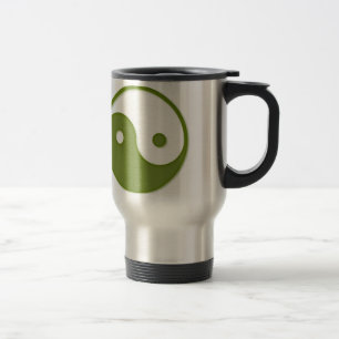 Ying Yang Green Design 2 Reisebecher