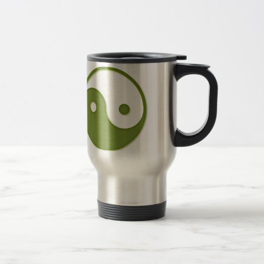 Ying Yang Green Design 2 Reisebecher (Rechts)