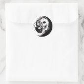 Ying Yang Grim Sensenmann Runder Aufkleber (Tasche)