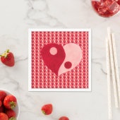 Ying Yang Heart (Rot/Rosa) Serviette (Beispiel)