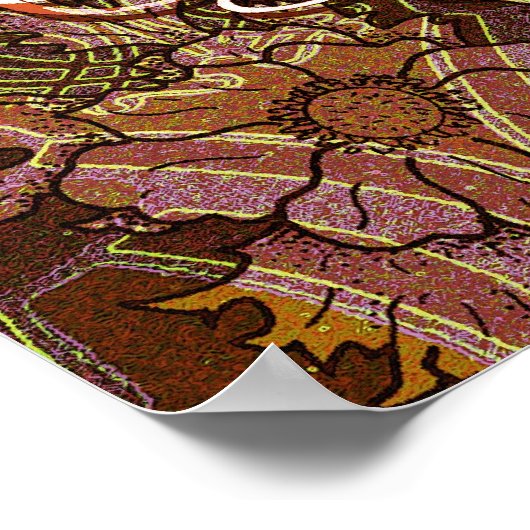 Ying Yang Herzbaum des Lebens Poster (Ecke)