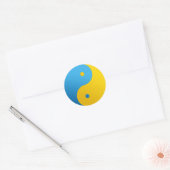 Ying Yang - im ukrainischen Stil Runder Aufkleber (Umschlag)
