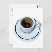 Ying Yang Kaffee Postkarte (Vorne/Hinten)