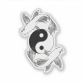 Ying Yang Koi-Fisch-Aufkleber Aufkleber (Vorderseite)