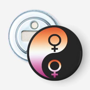 Ying Yang Lesbian Pride Flaschenöffner