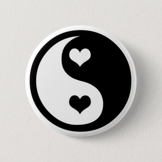 Ying Yang Liebe Button (Vorderseite)