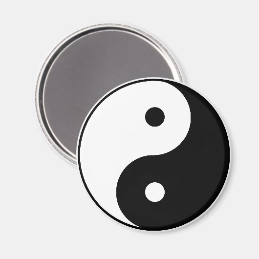 YING-YANG-Magnet (rund) Magnet (Vorderseite/Rückseite)