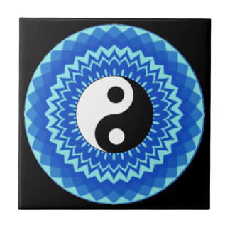 Ying yang mandala design (Yin und Yang Symbol) Fliese
