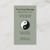 Ying Yang Massage Visitenkarte (Vorderseite)