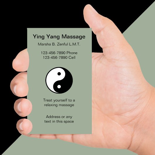 Ying Yang Massage Visitenkarte