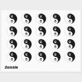 Ying Yang Paw Print Runder Aufkleber (Blatt)