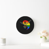 Ying Yang Pride Runde Wanduhr (Zuhause)