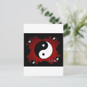 YING YANG RED HINTERGRUNDPRODUKTE POSTKARTE (Stehend Vorderseite)