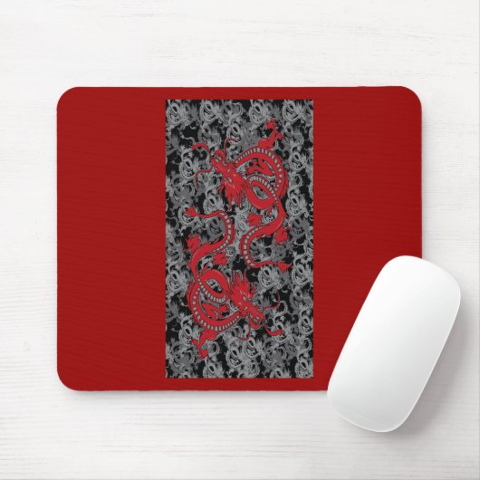 Ying Yang Red Mousepad (Mit Mouse)