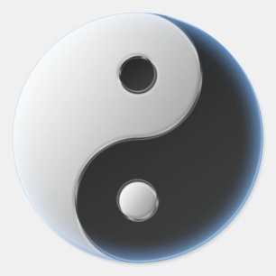 YING YANG RUNDER AUFKLEBER
