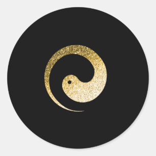 Ying Yang Runder Aufkleber