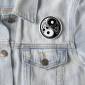 ying Yang-Schädelvektor Button (Beispiel)