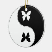 Ying Yang Schmetterling Keramikornament (Links)