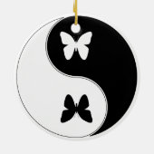 Ying Yang Schmetterling Keramikornament (Hinten)