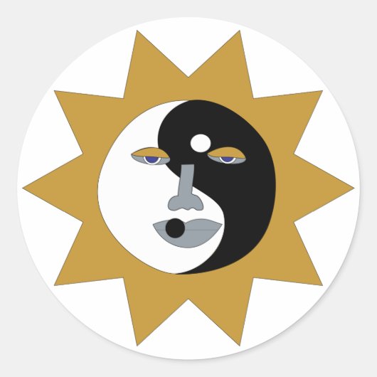 Ying Yang Sun Stickers (Vorderseite)