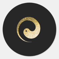 Ying Yang Symbol Balance Gold Black Pace Spirituel