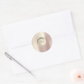 Ying Yang Symbol Balance Rose Gold Pace Spirituell Runder Aufkleber (Umschlag)