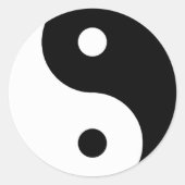 Ying Yang Symbol Runder Aufkleber (Vorderseite)