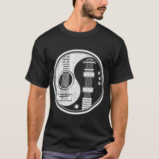Ying Yang Tee Shirt Acoustic Gitarre TShirt Rock s