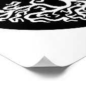 Ying-Yang-Tree-Kreis Poster (Ecke)