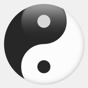 Ying Yang - Yin und Yang Taoismus Runder Aufkleber