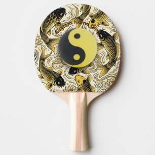 Ying Yang, Zen Tischtennisball, Koi-Fisch, Asiatis Tischtennis Schläger