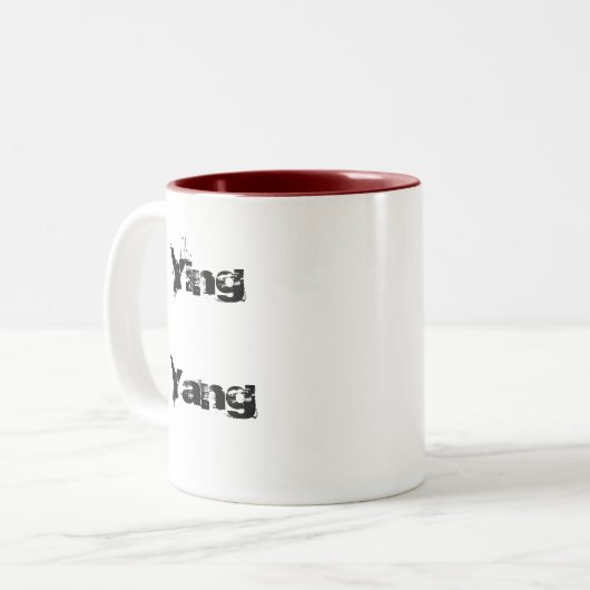Ying Yang Zweifarbige Tasse (Vorderseite Links)