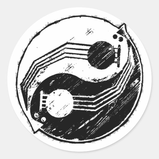 Yinjo Runder Aufkleber (Vorderseite)