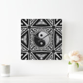 YinYang Balance Deine Zeit Quadratische Wanduhr (Zuhause)