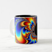 YinYang BigBang - Fraktal-Tasse Zweifarbige Tasse (Vorderseite Links)