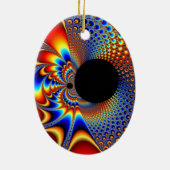 YinYang BigBang Weihnachts-Fraktal Keramik Ornament (Hinten)
