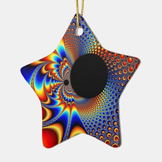 YinYang BigBang Weihnachts-Fraktal Keramikornament (Links)