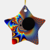 YinYang BigBang Weihnachts-Fraktal Keramikornament (Hinten)