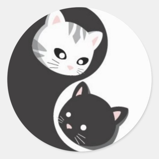 YinYang Buttons und Ninji Runder Aufkleber (Vorderseite)