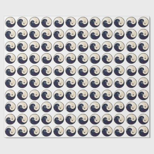 YinYang doves Packpapier auf weiß (Flach)