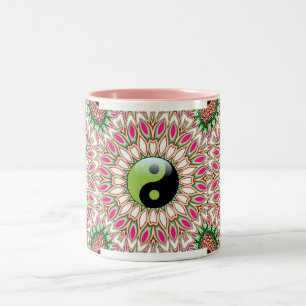 YinYang Geometric Sunflower Tasse