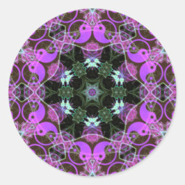 YinYang Hexagon-Aufkleber Runder Aufkleber