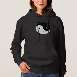 YinYang Kitty in blue Niedlich Meditation Yoga Des Hoodie