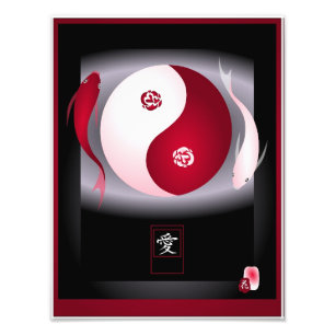 YinYang Liebe-Kunstdruck Fotodruck