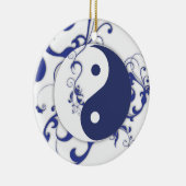 Yinyang mit Rollen-Ornament Keramik Ornament (Rechts)