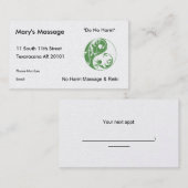 Yinyang-Symbol drehen (grün) Terminkarte (Vorne/Hinten)