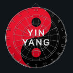 YinYang-Symbol für ein benutzerdefiniertes Dart-Bo Dartscheibe<br><div class="desc">Das YinYang Symbol ist ein rotes und schwarzes Symbol für ein benutzerdefiniertes Dartboard. Benutzerdefiniertes Farbyin- und Yangsymbol mit personalisiertem Text. Moderne Typografie-Vorlage. Ändern Sie die Logo-Vorlage in eine beliebige Farbe. Cooles ganzheitliches Design. Spirituelle chinesische Philosophie Ikone für Balance,  Harmonie,  Gesundheit,  Frieden,  Kampfkunst und mehr.</div>