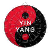 YinYang-Symbol für ein benutzerdefiniertes Dart-Bo Dartscheibe (vorne)