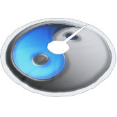 Yinyang-Tannenbaumskleid Polyester Weihnachtsbaumdecke (Schrägansicht)