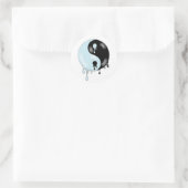 Yinyfarbe Runder Aufkleber (Tasche)